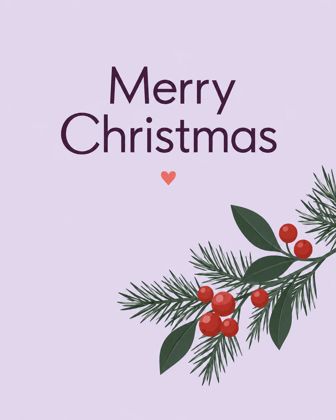 Floral Christmas ecard