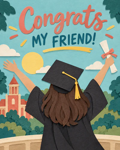 Graduation ecard for friend