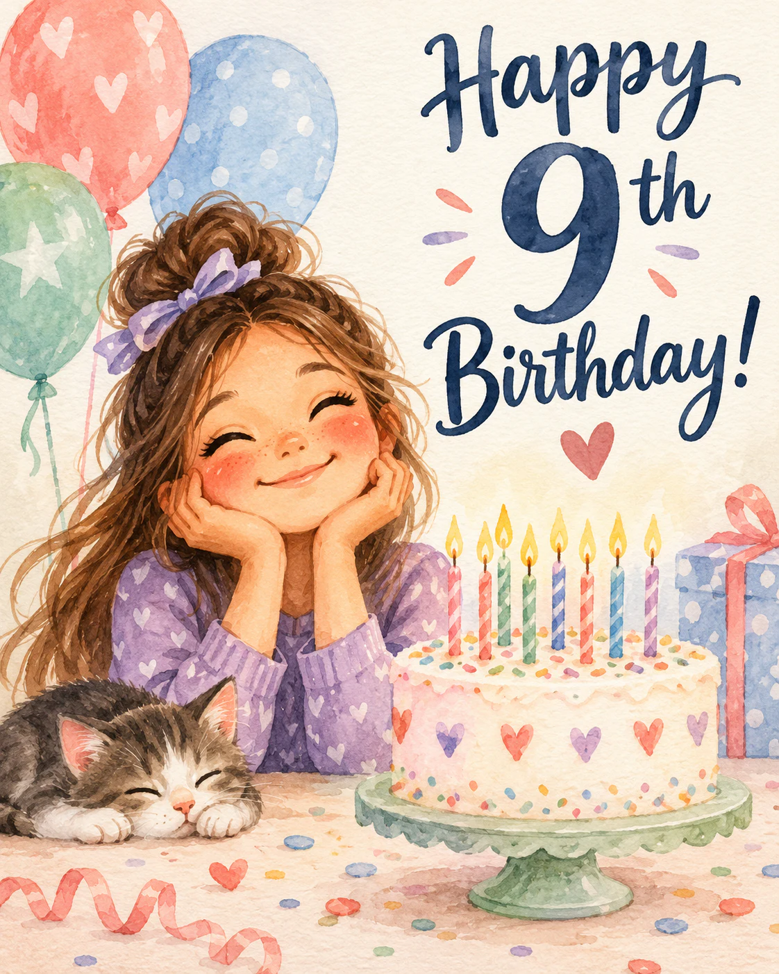 9th birthday ecard