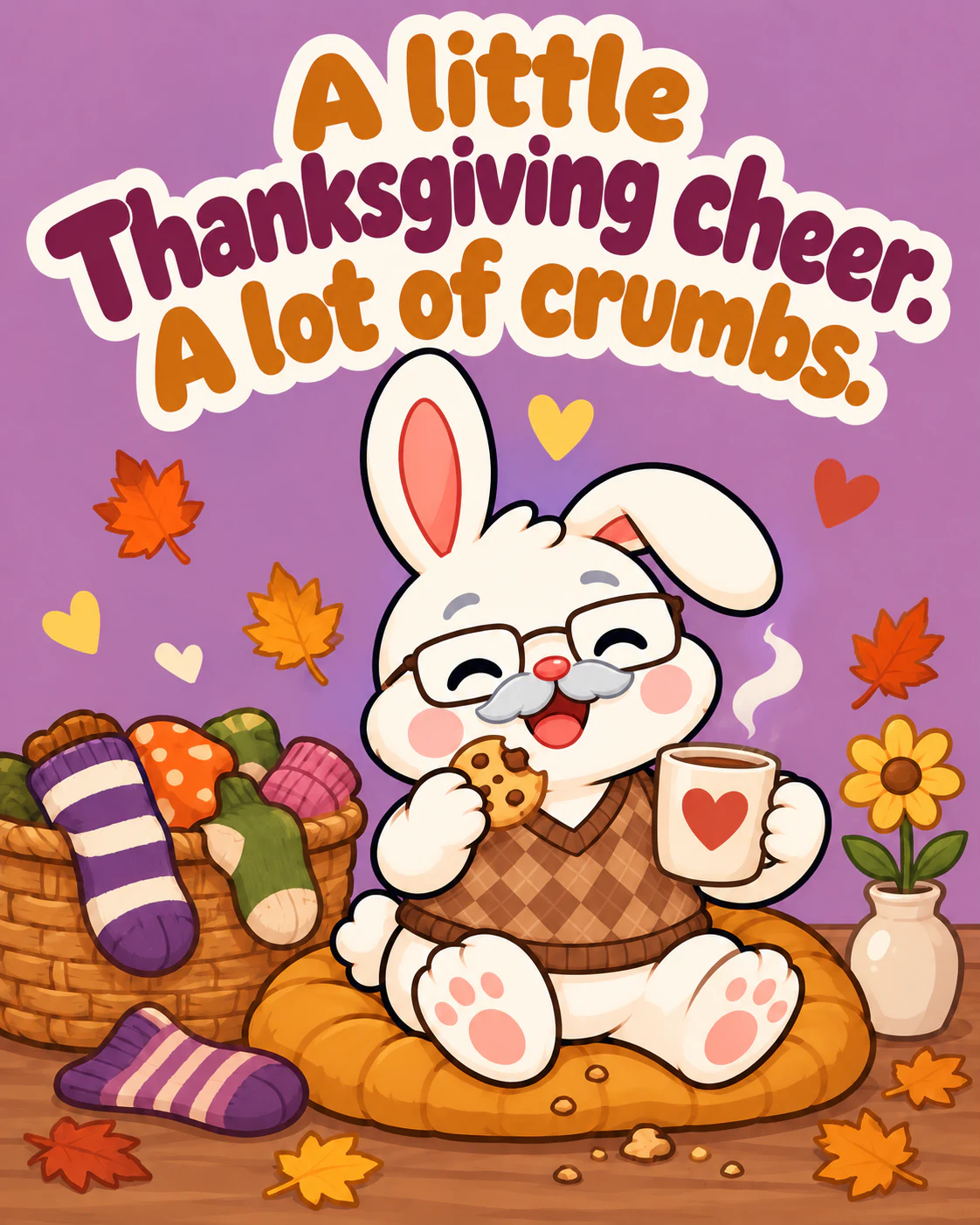 A little Thanksgiving cheer. A lot of crumbs.