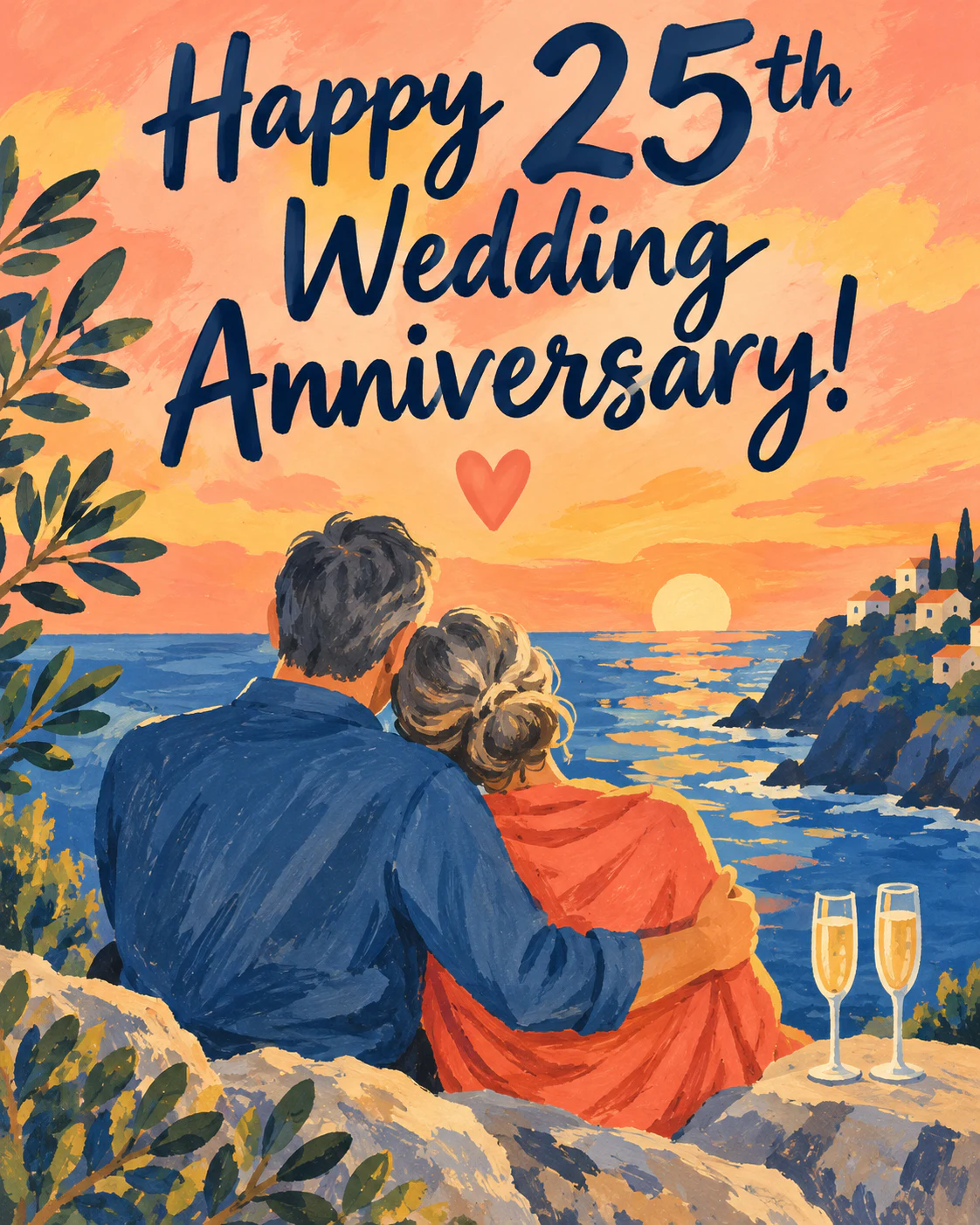 25th wedding anniversary ecard