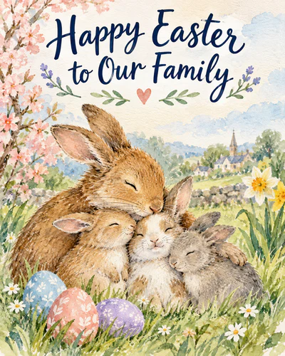 Easter ecard for family