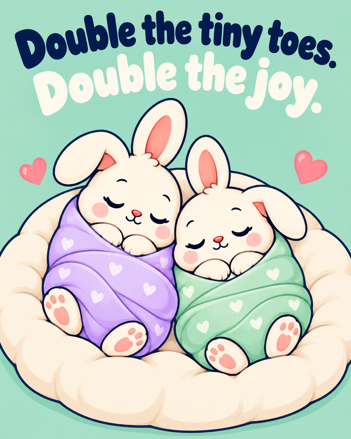 Double the tiny toes. Double the joy.