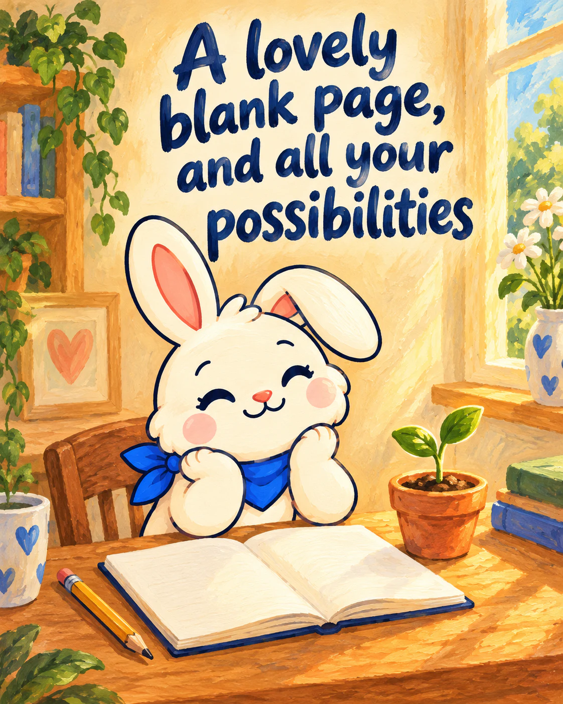 A lovely blank page, and all your possibilities