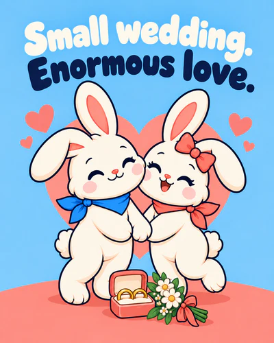 Small wedding. Enormous love.