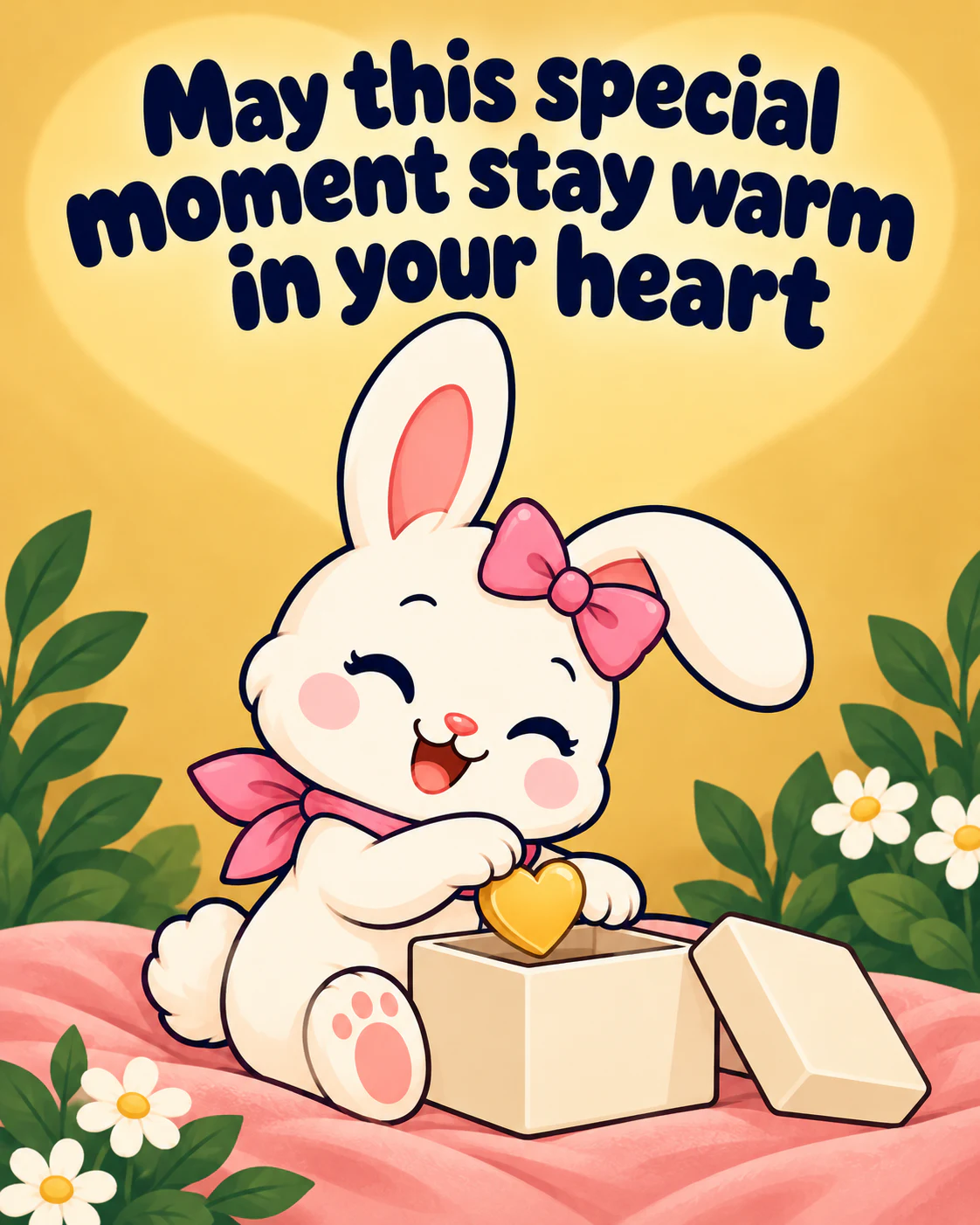 May this special moment stay warm in your heart