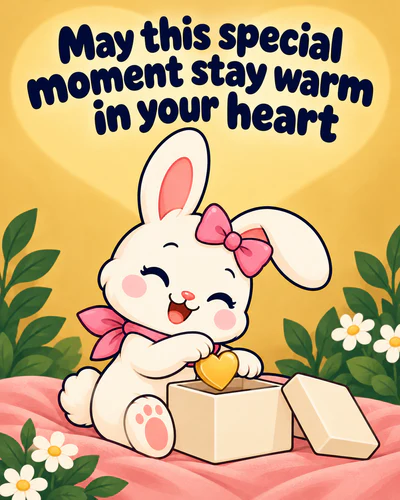 May this special moment stay warm in your heart