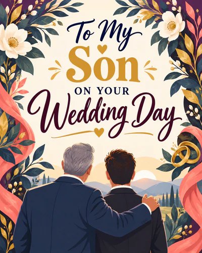 Wedding ecard for son