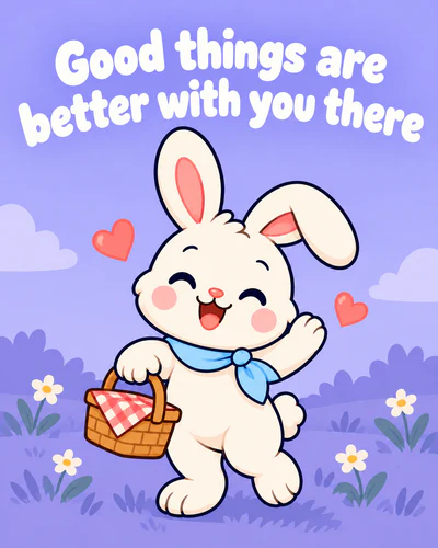 Good things are better with you there