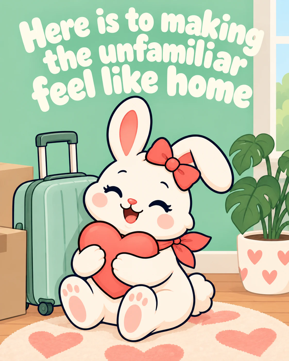 Here is to making the unfamiliar feel like home