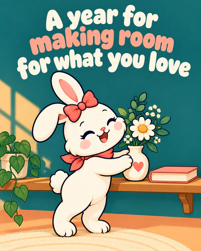 A year for making room for what you love