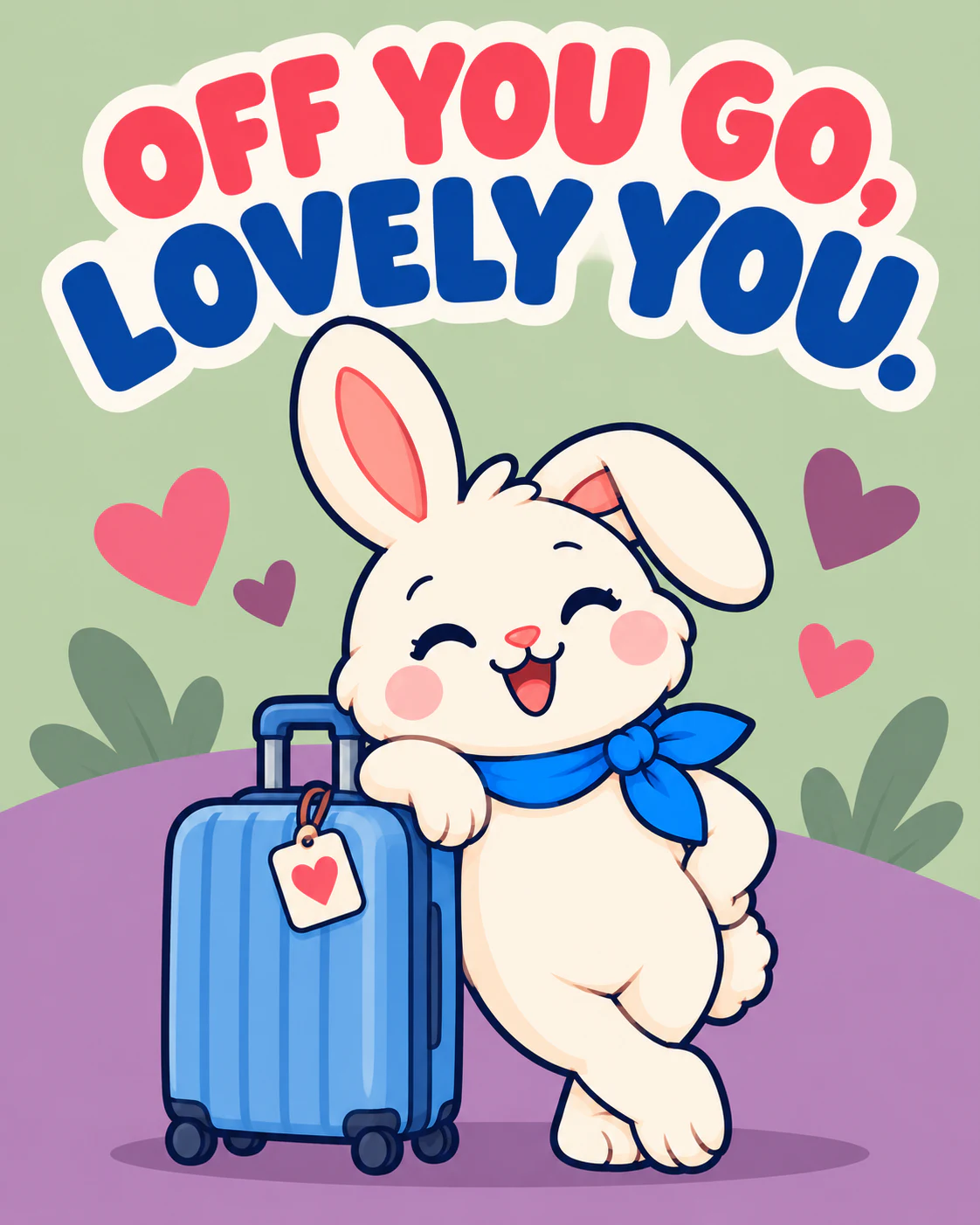 OFF YOU GO, LOVELY YOU.