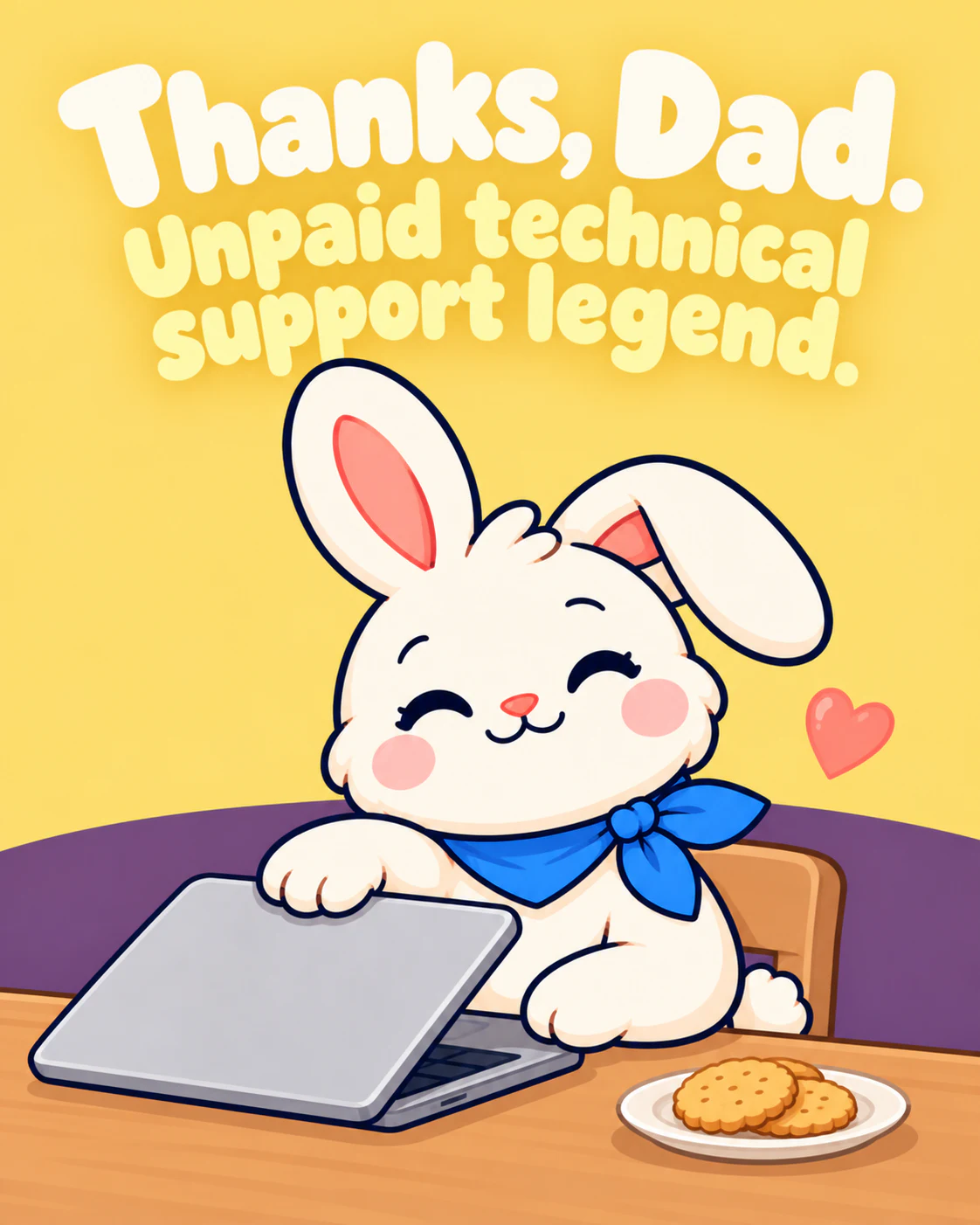 Thanks, Dad. Unpaid technical support legend.