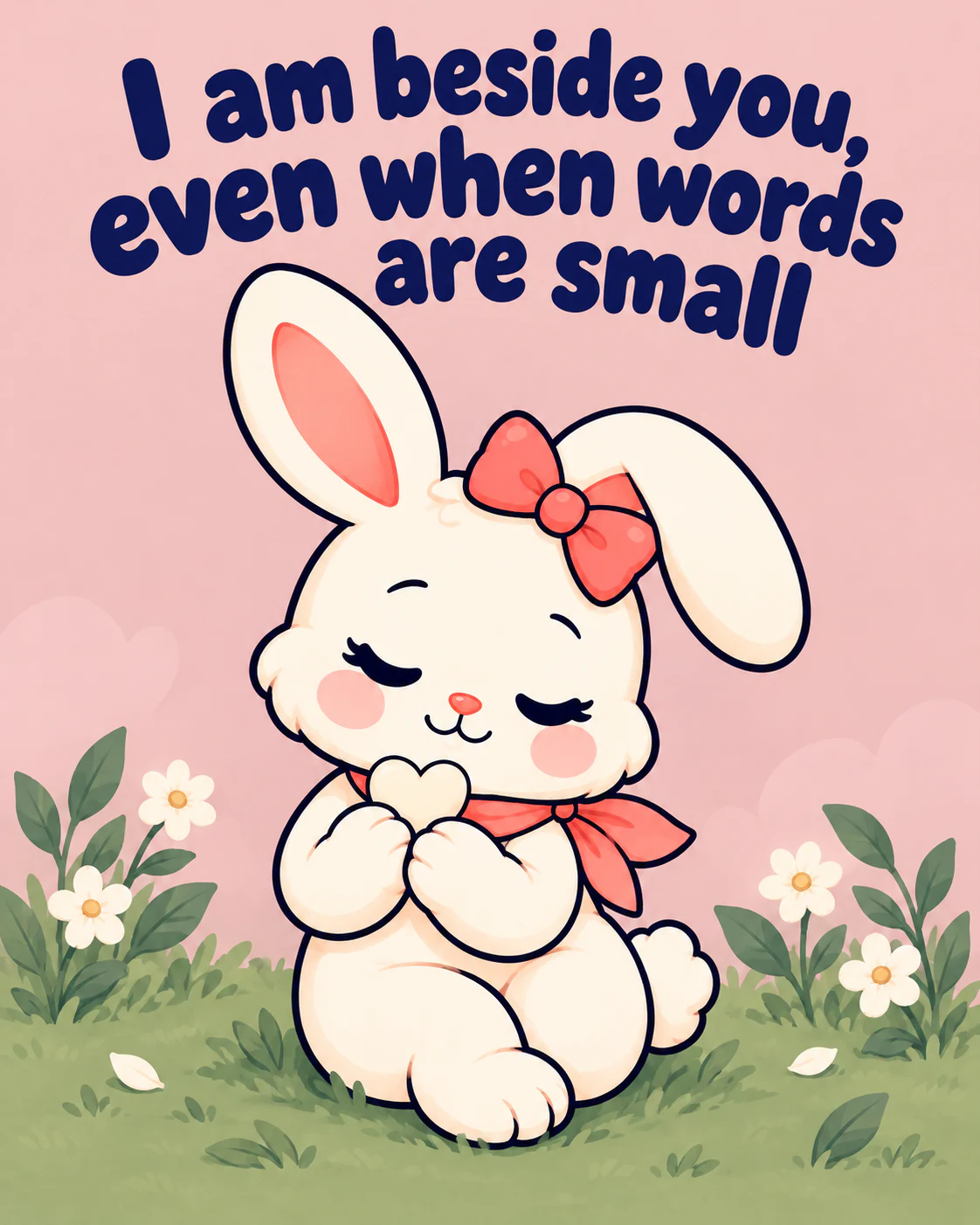 I am beside you, even when words are small