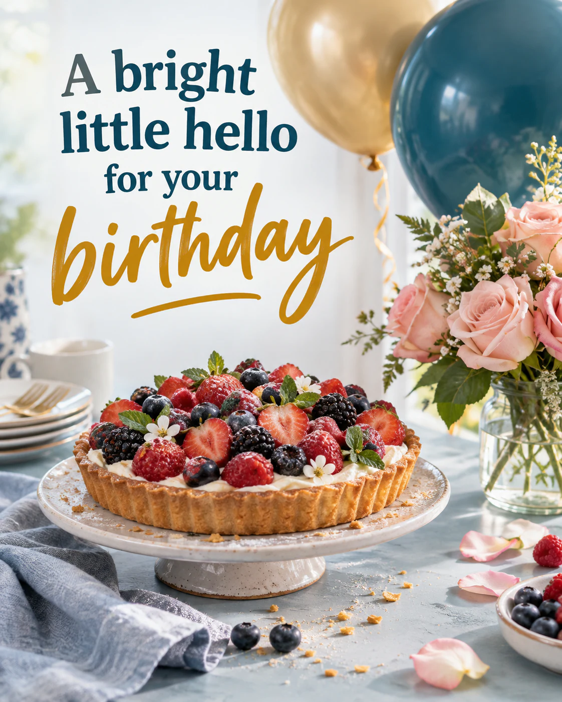 A bright little hello for your birthday