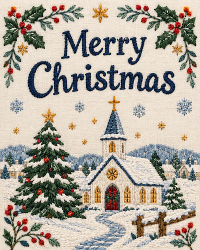 Traditional Christmas ecard