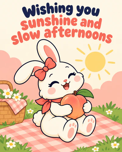 Wishing you sunshine and slow afternoons