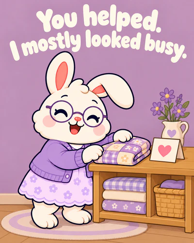 You helped. I mostly looked busy.