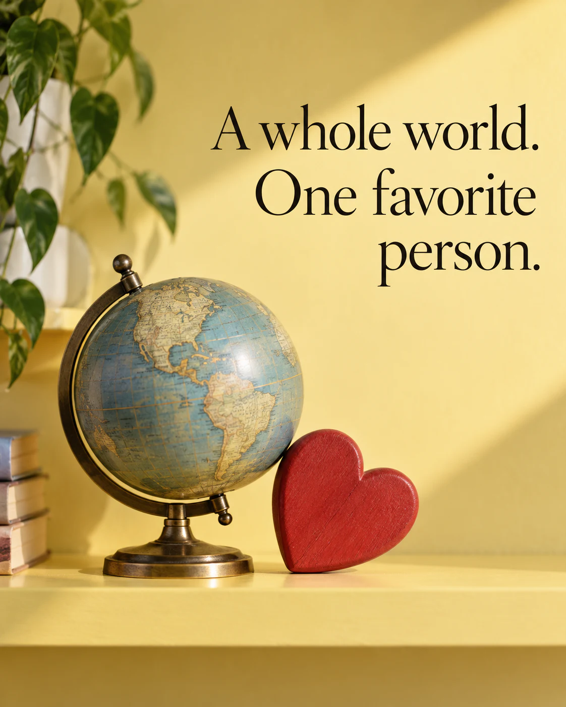 A whole world. One favorite person.