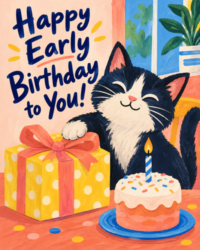 Early birthday ecard