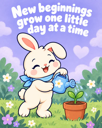 New beginnings grow one little day at a time