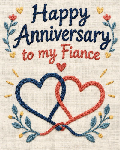 Anniversary ecard for fiance