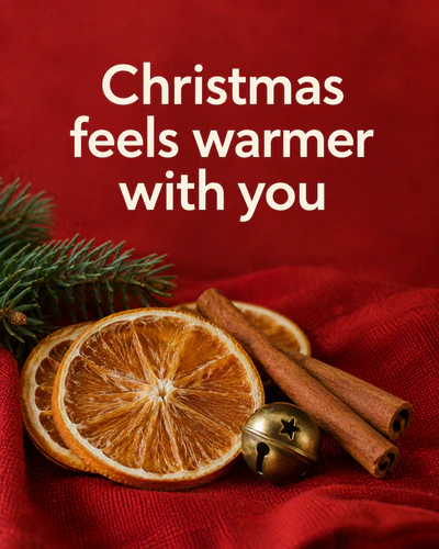 Christmas feels warmer with you