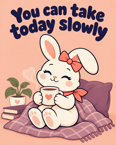 You can take today slowly