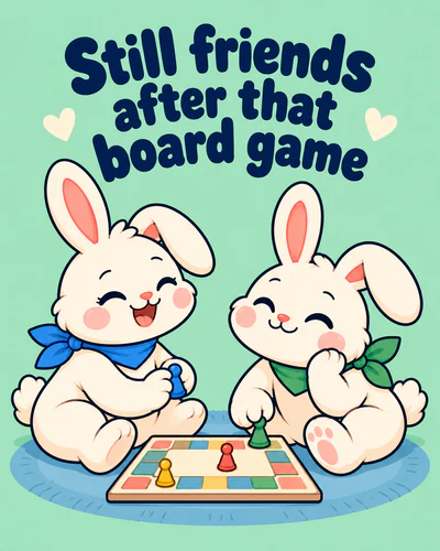 Still friends after that board game