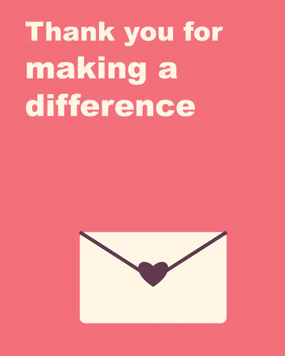 Thank you for making a difference