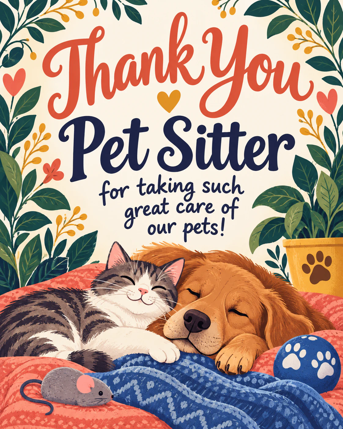 Thank you ecard for pet sitter