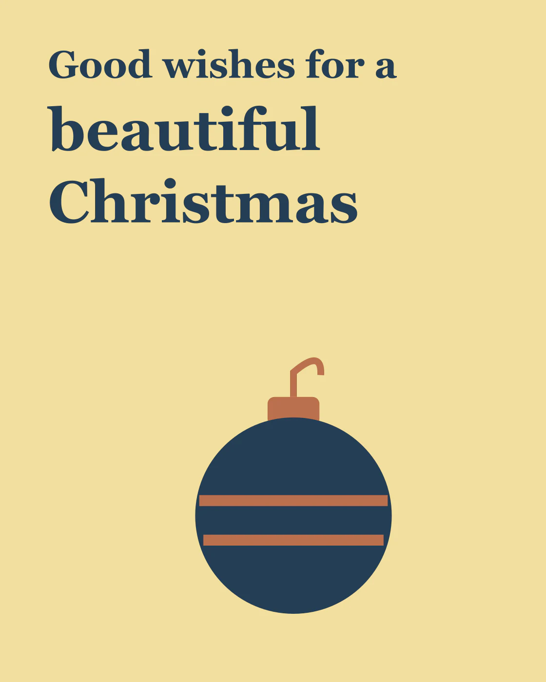 Good wishes for a beautiful Christmas