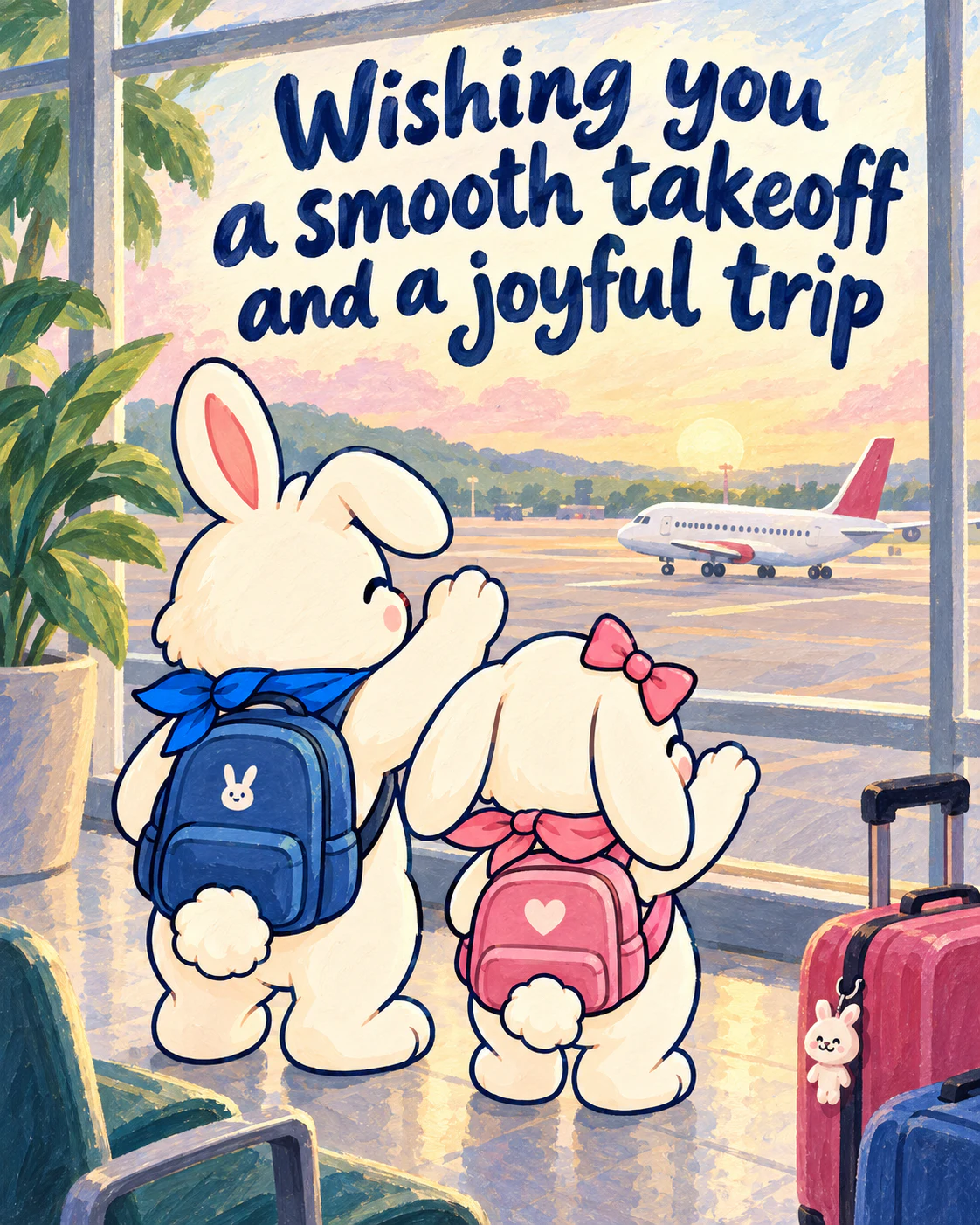 Wishing you a smooth takeoff and a joyful trip