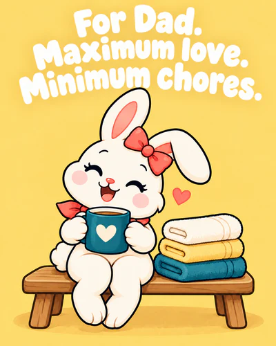 For Dad. Maximum love. Minimum chores.