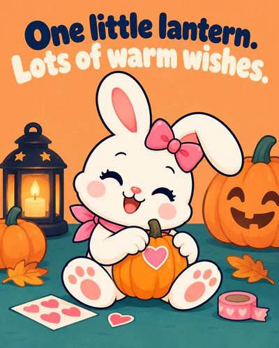 One little lantern. Lots of warm wishes.