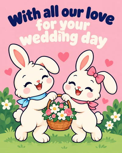 With all our love for your wedding day