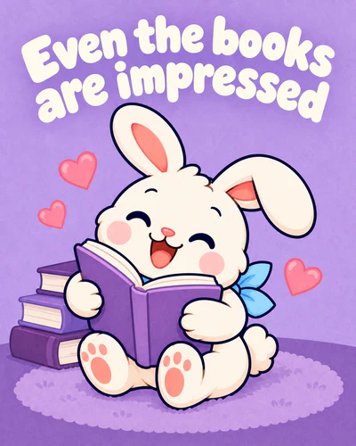 Even the books are impressed