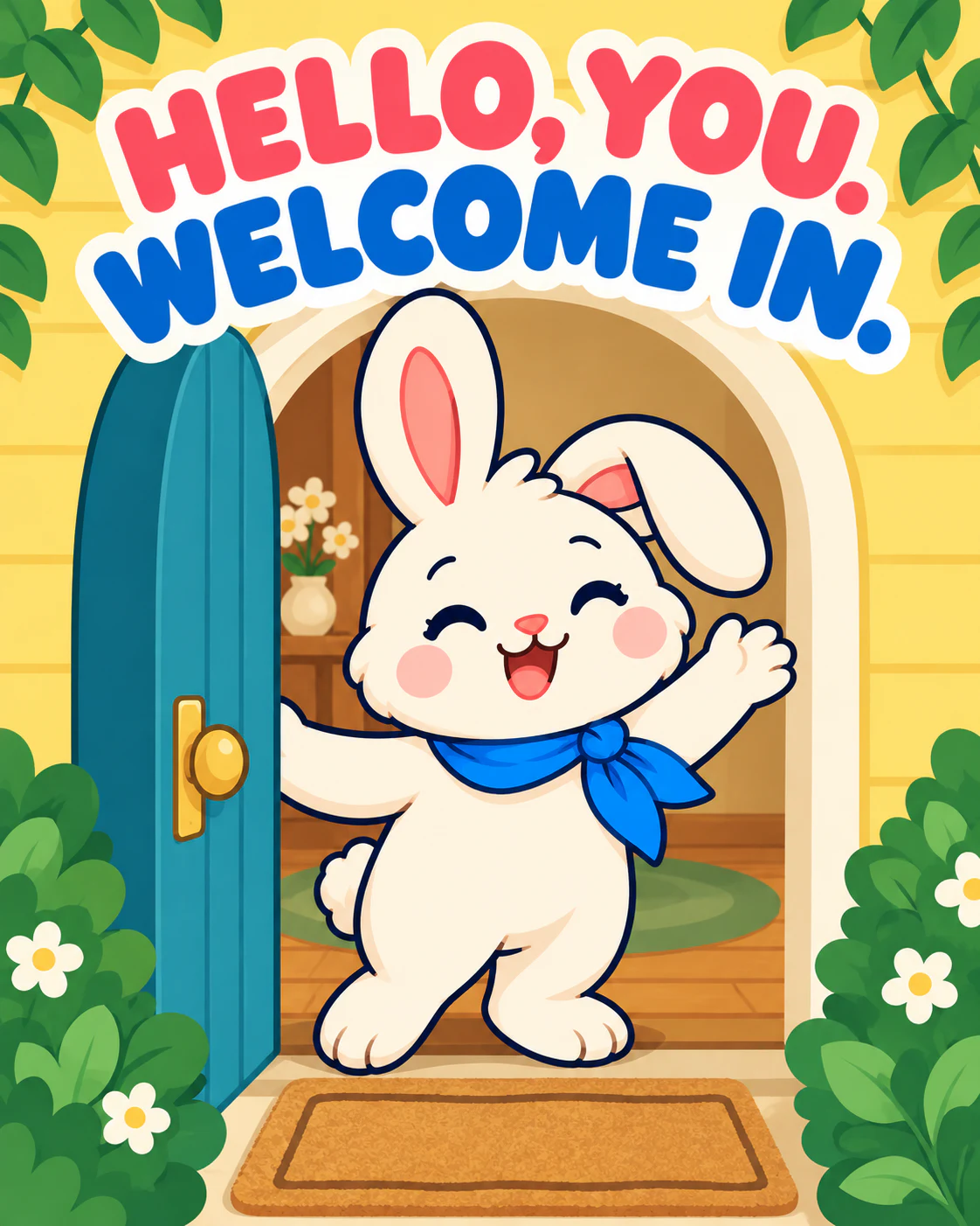 HELLO, YOU. WELCOME IN.