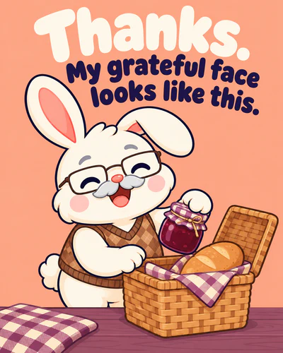 Thanks. My grateful face looks like this.