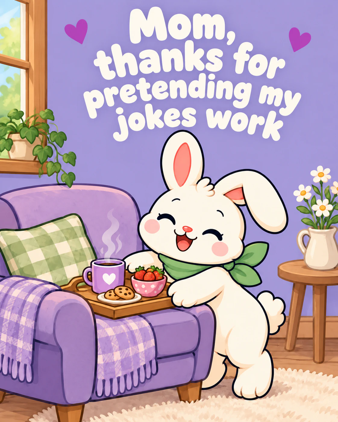 Mom, thanks for pretending my jokes work