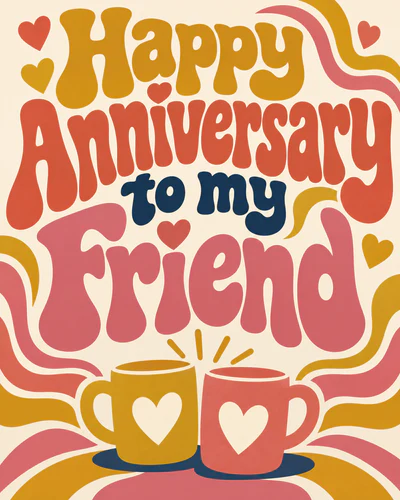 Anniversary ecard for friend