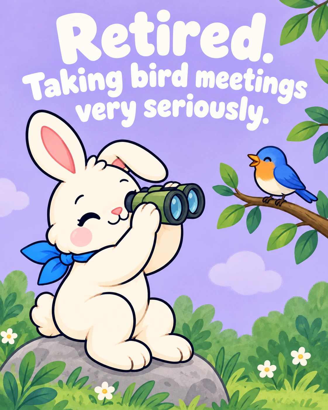 Retired. Taking bird meetings very seriously.