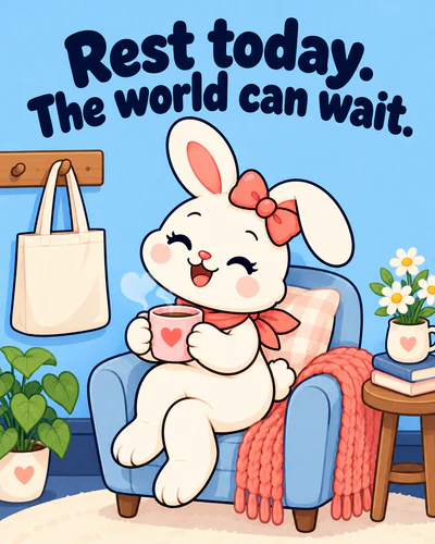 Rest today. The world can wait.