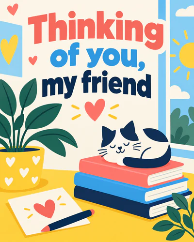 Thinking of you ecard for friend