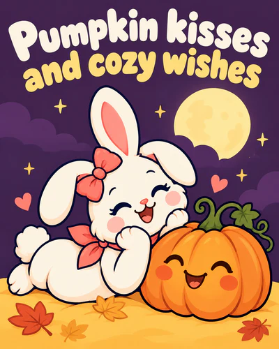 Pumpkin kisses and cozy wishes