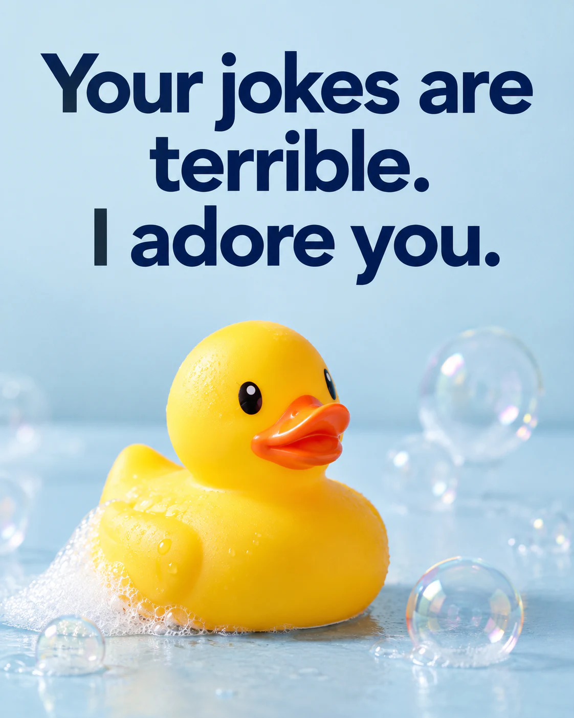 Your jokes are terrible. I adore you.
