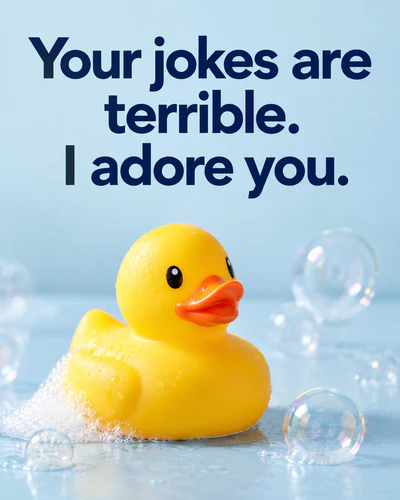 Your jokes are terrible. I adore you.