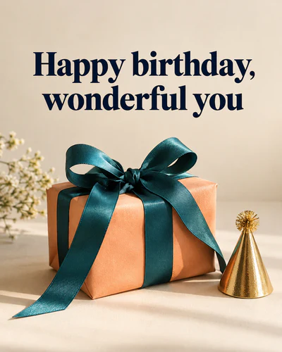 Happy birthday, wonderful you
