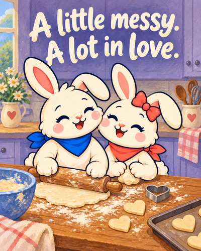 A little messy. A lot in love.