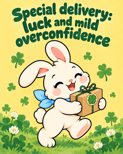 Special delivery: luck and mild overconfidence